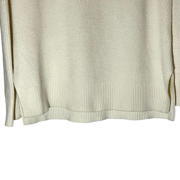 Athleta Ivory Switchback Merino Wool Cotton Blend Sweater Oversized sz Small - Picture 6 of 11